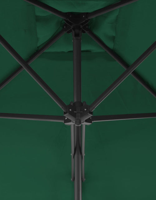 Încărcați imaginea în vizualizatorul Galerie, Umbrelă soare de exterior cu stâlp din oțel, verde, 300 cm Lando - Lando
