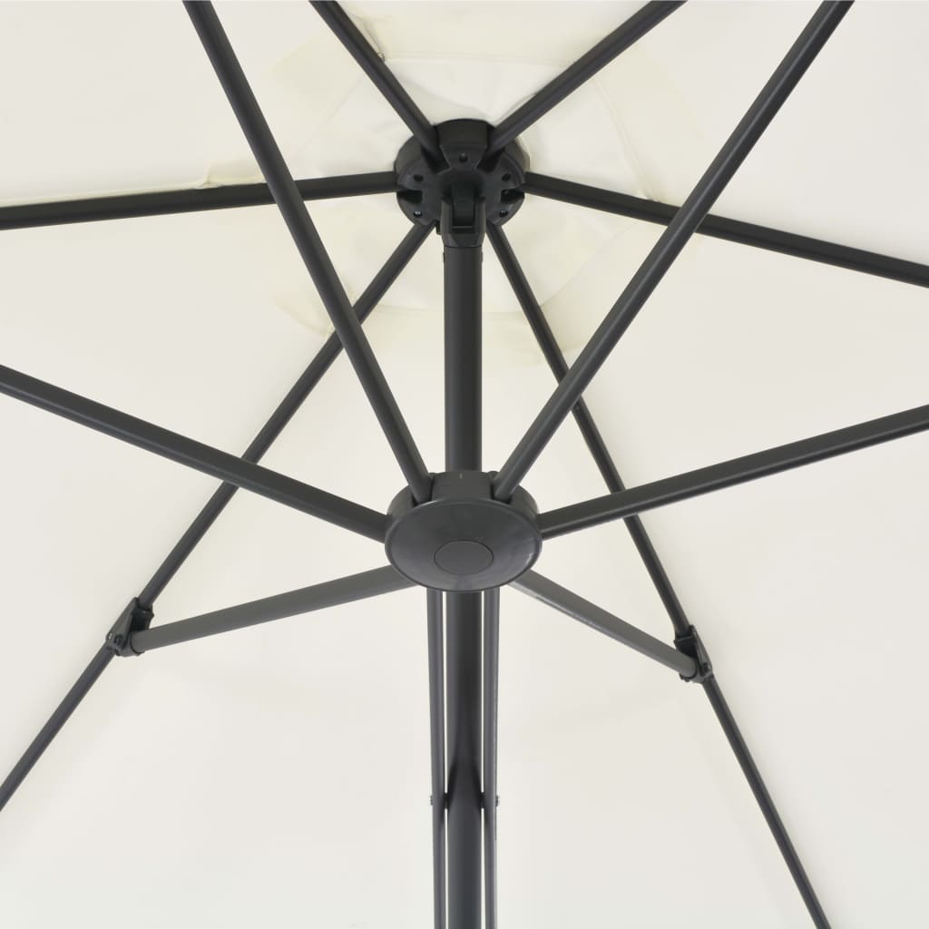 Umbrelă soare de exterior cu stâlp din oțel, nisipiu, 300 cm - Lando