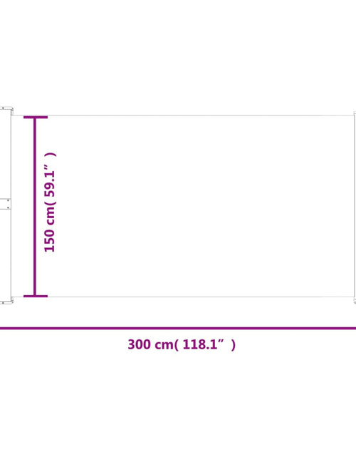 Загрузите изображение в средство просмотра галереи, Copertină laterală retractabilă de terasă, crem, 160x300 cm - Lando
