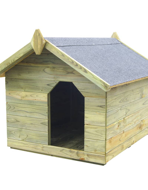 Încărcați imaginea în vizualizatorul Galerie, Cușcă câine grădină, acoperiș detașabil, lemn pin tratat - Lando
