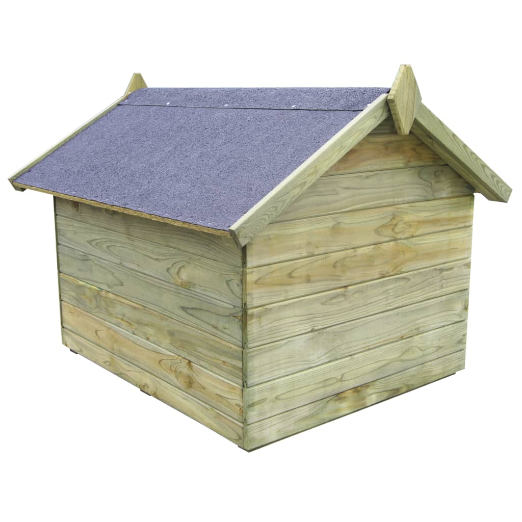 Cușcă câine grădină, acoperiș detașabil, lemn pin tratat - Lando