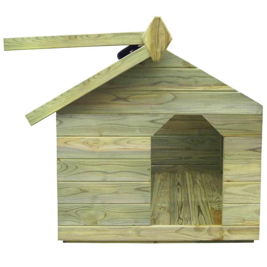 Cușcă câine grădină, acoperiș detașabil, lemn pin tratat - Lando