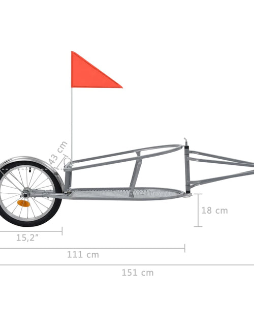 Încărcați imaginea în vizualizatorul Galerie, Remorcă de bicicletă pentru bagaje cu sac, portocaliu și negru Lando - Lando
