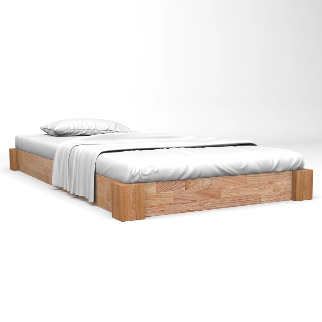 Cadru de pat, 140 x 200 cm, lemn masiv de stejar - Lando