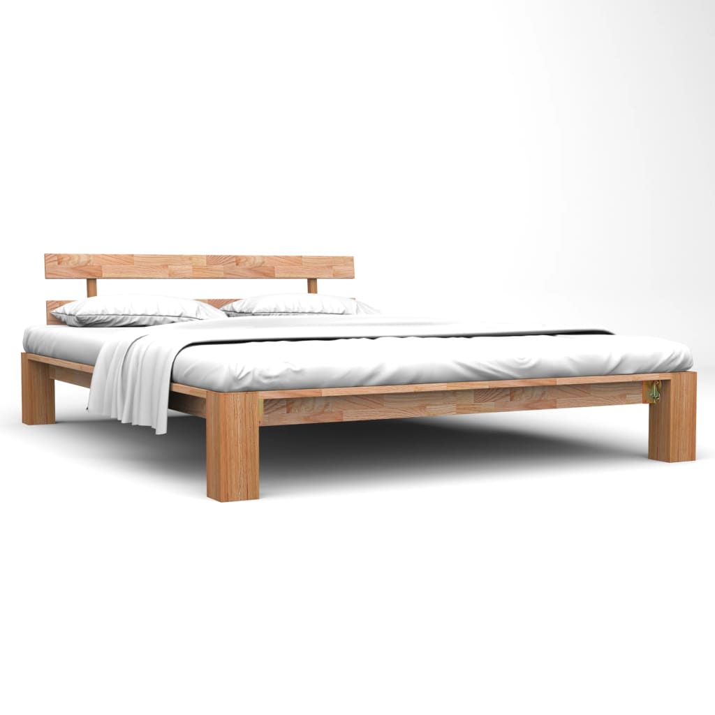Cadru de pat, 160 x 200 cm, lemn masiv de stejar - Lando