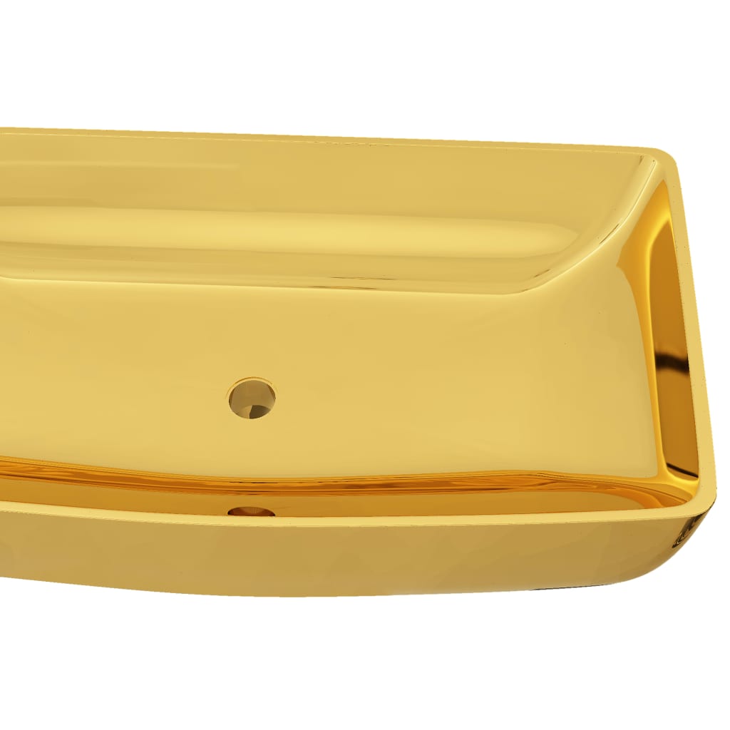 Chiuvetă de baie, auriu, 71 x 38 x 13,5 cm, ceramică Lando - Lando