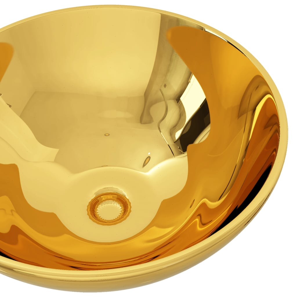Chiuvetă, auriu, 32,5 x 14 cm, ceramică Lando - Lando