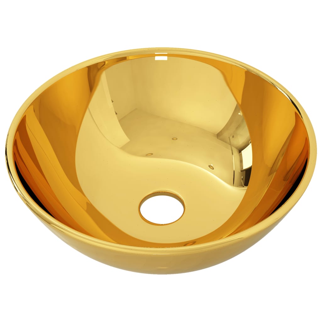 Chiuvetă de baie, auriu, 28 x 10 cm, ceramică Lando - Lando