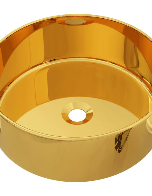Încărcați imaginea în vizualizatorul Galerie, Chiuvetă de baie, auriu, 40 x 15 cm, ceramică Lando - Lando
