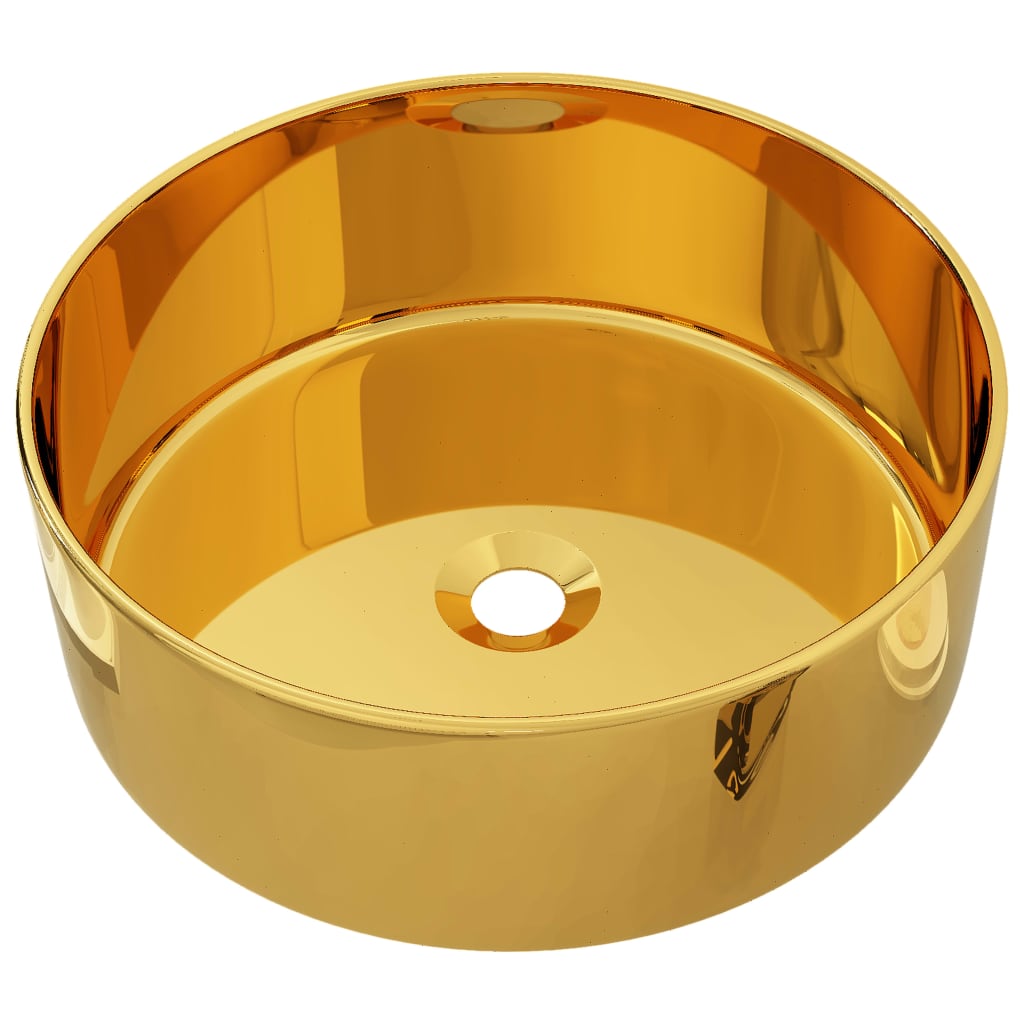 Chiuvetă de baie, auriu, 40 x 15 cm, ceramică Lando - Lando