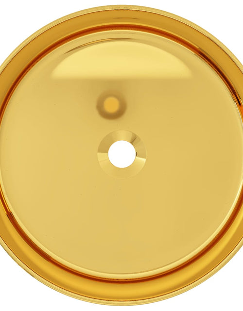 Загрузите изображение в средство просмотра галереи, Chiuvetă de baie, auriu, 40 x 15 cm, ceramică Lando - Lando
