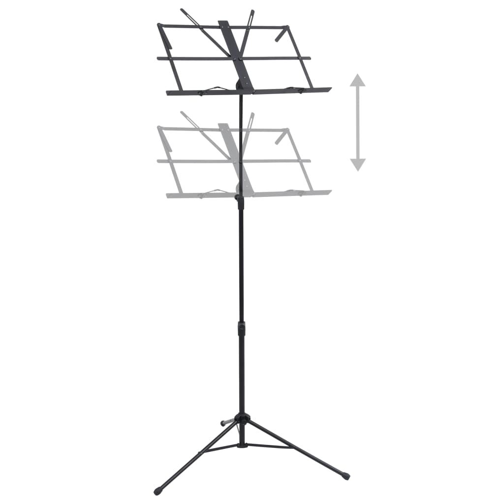 Stativ pentru partituri muzicale, negru, oțel - Lando