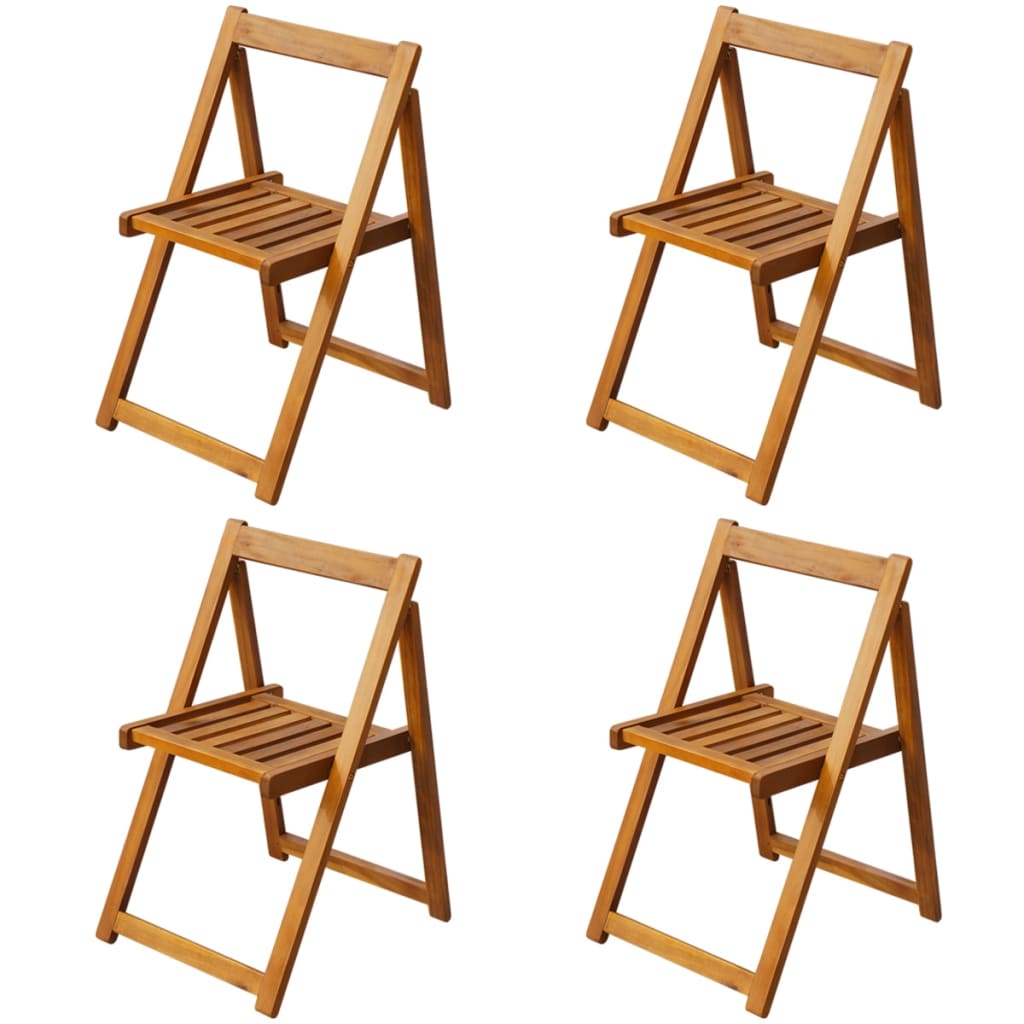 Set mobilier de exterior pliabil, 5 piese, lemn masiv de acacia - Lando