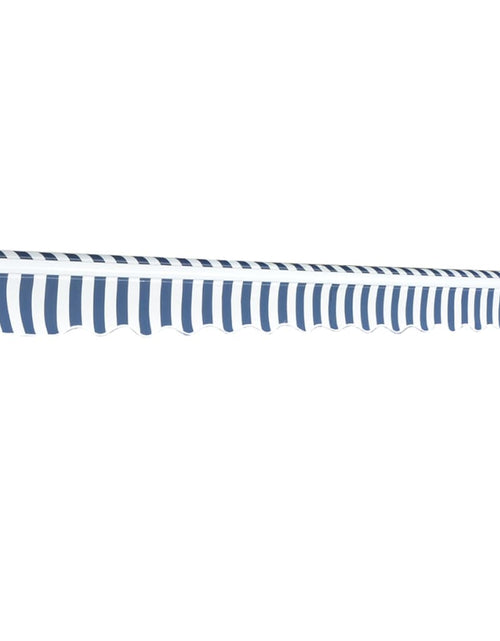 Загрузите изображение в средство просмотра галереи, Copertină pliabilă cu acționare manuală, 350 cm, albastru/alb - Lando
