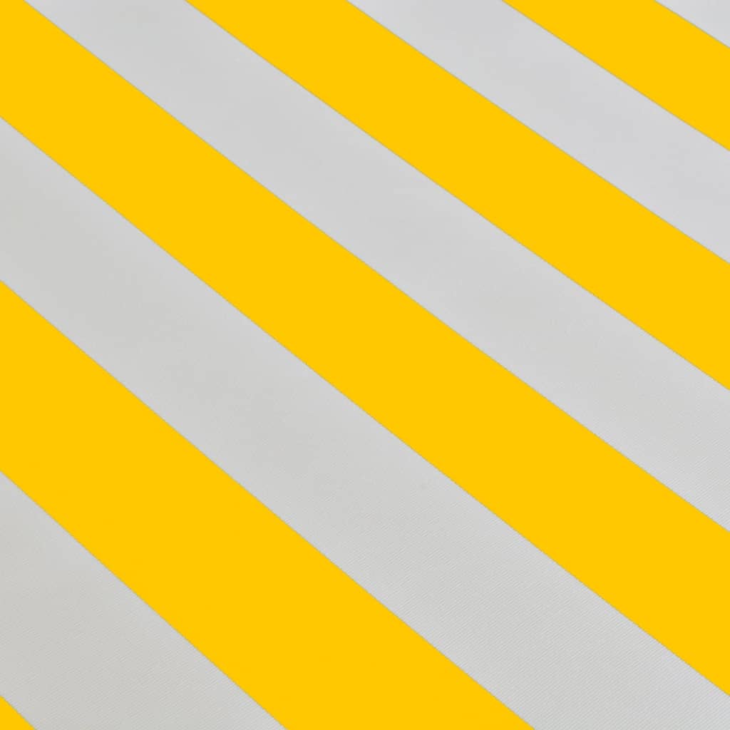 Copertină pliabilă, acționare manuală, 400 cm, galben/alb - Lando