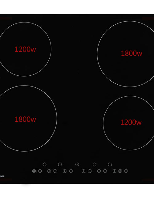Загрузите изображение в средство просмотра галереи, Plită ceramică cu 4 arzătoare, control tactil, 6000 W Lando - Lando
