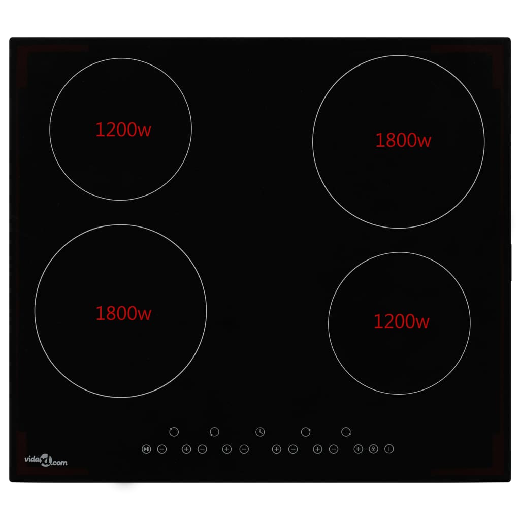 Plită ceramică cu 4 arzătoare, control tactil, 6000 W Lando - Lando