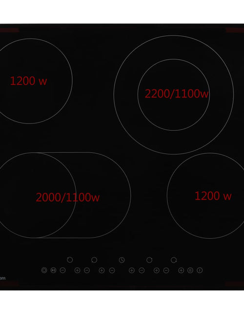 Загрузите изображение в средство просмотра галереи, Plită ceramică cu 4 arzătoare, control tactil, 6600 W Lando - Lando

