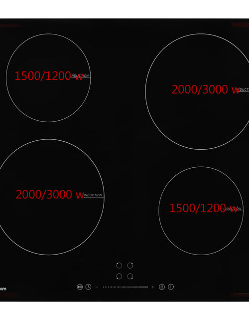 Загрузите изображение в средство просмотра галереи, Plită cu inducție cu 4 arzătoare, control tactil, sticlă 7000 W Lando - Lando
