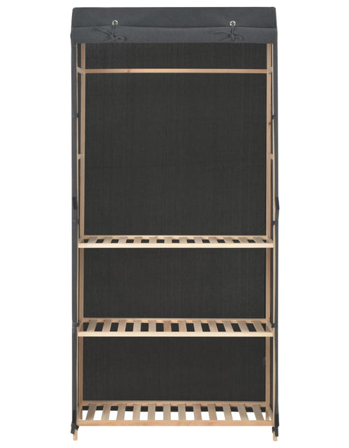 Încărcați imaginea în vizualizatorul Galerie, Șifonier cu 3 rafturi, gri, 79 x 40 x 170 cm, material textil - Lando

