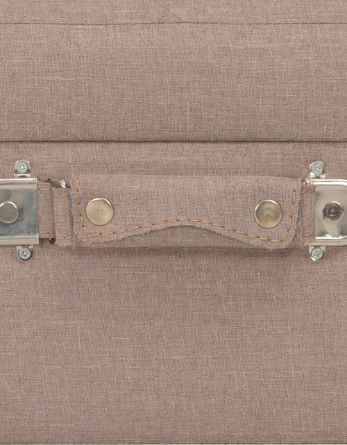 Încărcați imaginea în vizualizatorul Galerie, Taburet cu depozitare, 40 cm, maro, material textil - Lando
