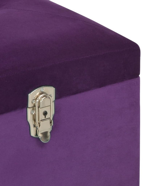 Загрузите изображение в средство просмотра галереи, Banchetă cu un compartiment de depozitare violet 105cm catifea - Lando
