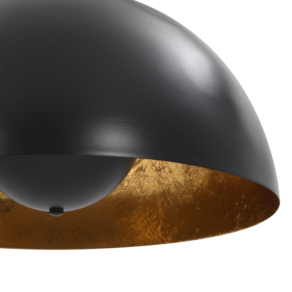 Lustre, 2 buc., negru și auriu, semisferic, 40 cm, E27 - Lando
