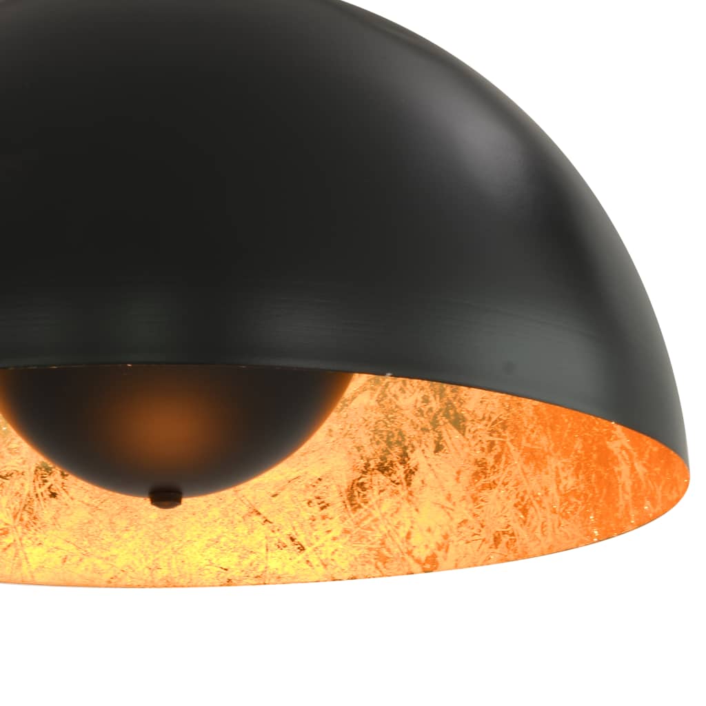 Lustre, 2 buc., negru și auriu, semisferic, 40 cm, E27 - Lando
