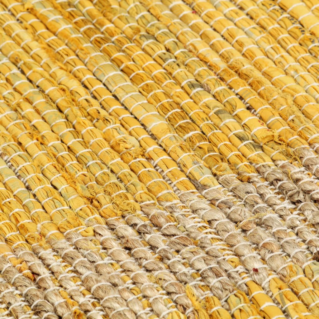 Covor manual, galben, 80 x 160 cm, iută Lando - Lando