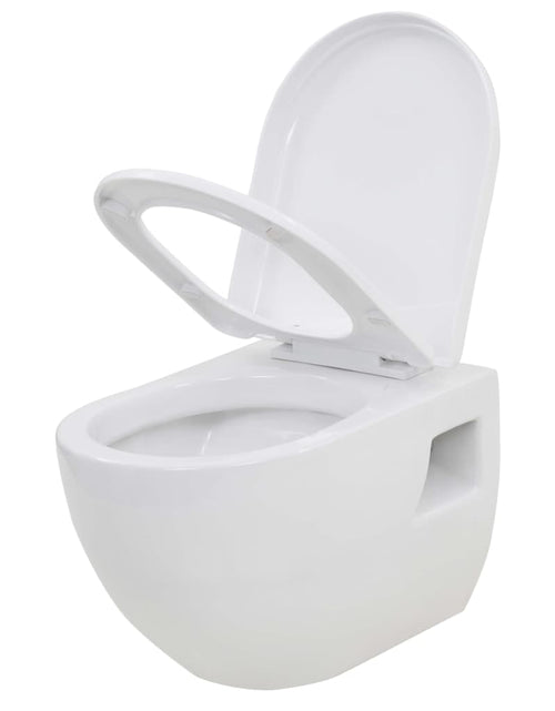 Загрузите изображение в средство просмотра галереи, Toaletă suspendată cu rezervor WC ascuns, alb, ceramică - Lando
