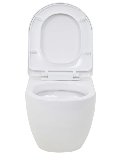 Încărcați imaginea în vizualizatorul Galerie, Toaletă suspendată cu rezervor WC ascuns, alb, ceramică - Lando
