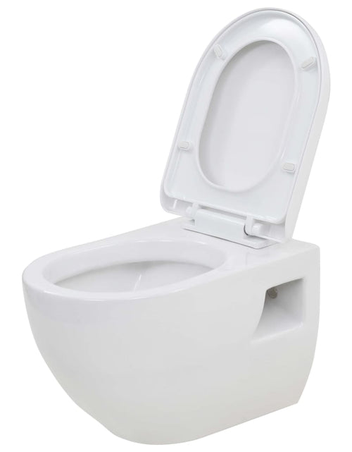 Загрузите изображение в средство просмотра галереи, Toaletă suspendată cu rezervor WC ascuns, alb, ceramică - Lando
