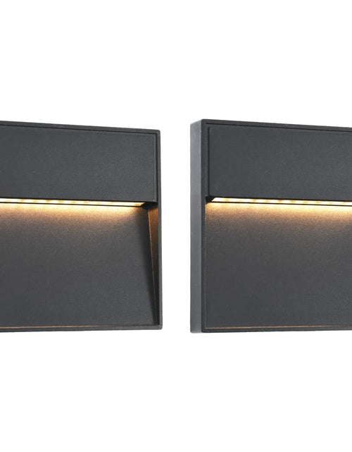 Încărcați imaginea în vizualizatorul Galerie, Lămpi de perete LED de exterior, 2 buc., negru, 3 W, pătrat Lando - Lando
