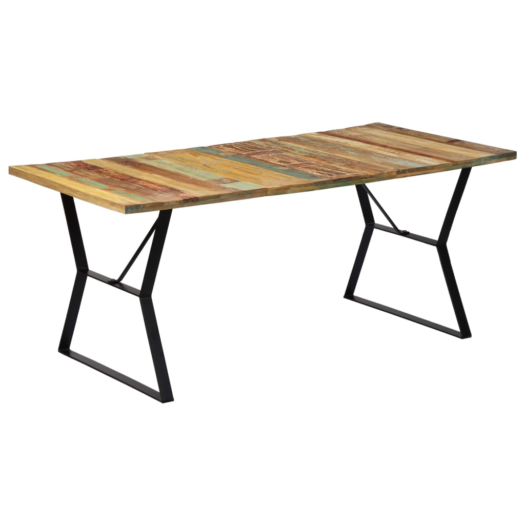Masă de bucătărie, 180 x 90 x 76 cm, lemn masiv reciclat - Lando