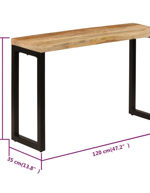Загрузите изображение в средство просмотра галереи, Masă consolă, 120x35x76 cm, lemn masiv de mango &amp; oțel Lando - Lando
