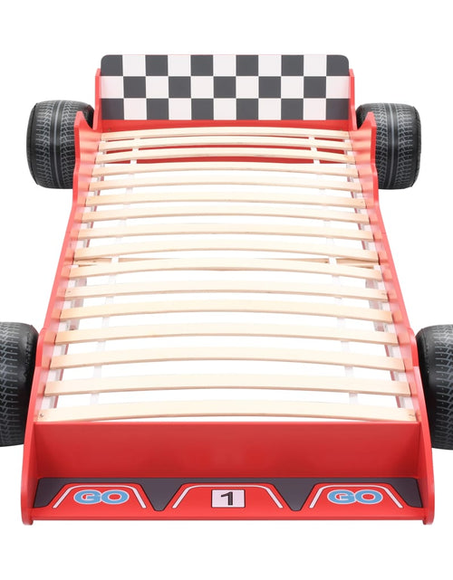 Загрузите изображение в средство просмотра галереи, Pat pentru copii mașină de curse, roșu, 90 x 200 cm - Lando
