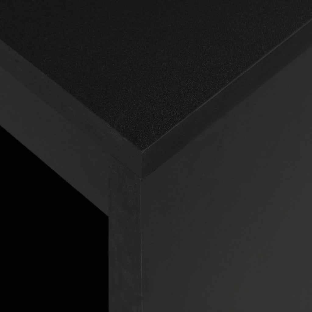 Masă de bar cu raft, negru, 110 x 50 x 103 cm - Lando