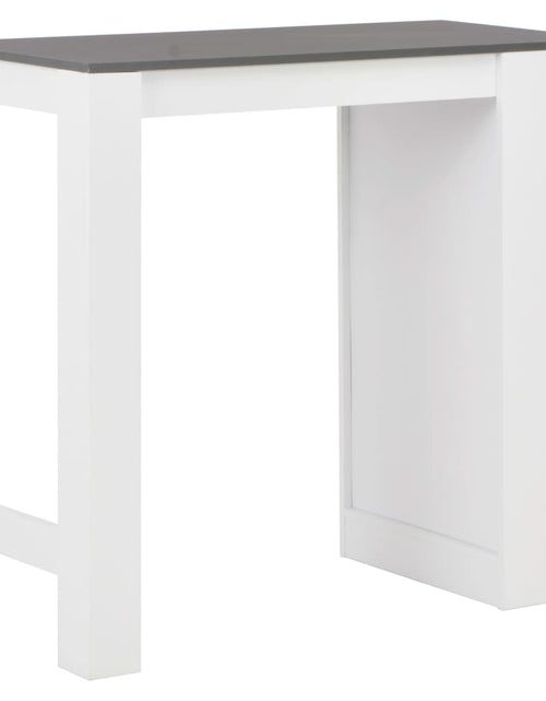 Încărcați imaginea în vizualizatorul Galerie, Masă bar cu rafturi, alb, 110x50x103 cm - Lando
