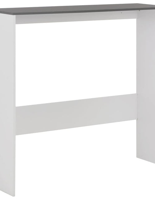 Încărcați imaginea în vizualizatorul Galerie, Masă de bar cu 2 blaturi, alb și gri, 130x40x120 cm - Lando
