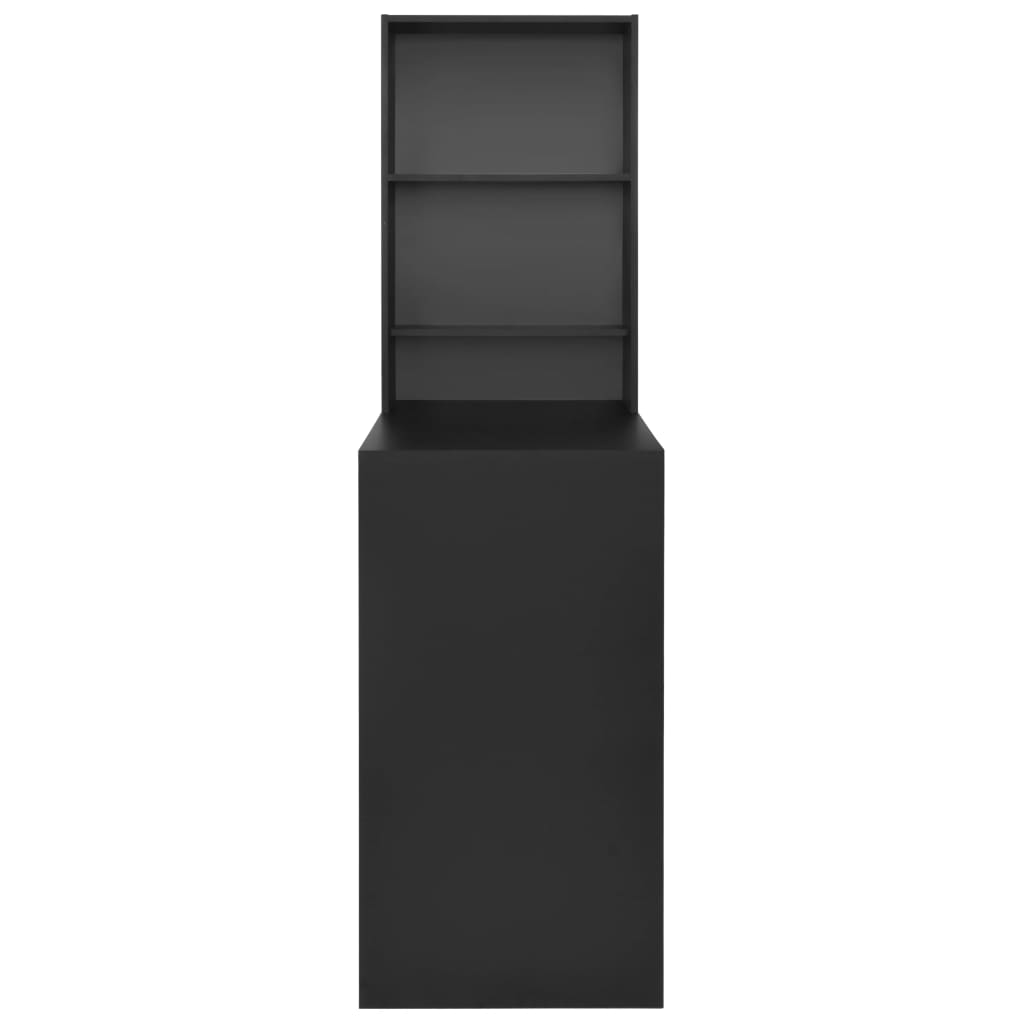 Masă de bar cu dulap, negru, 115 x 59 x 200 cm - Lando