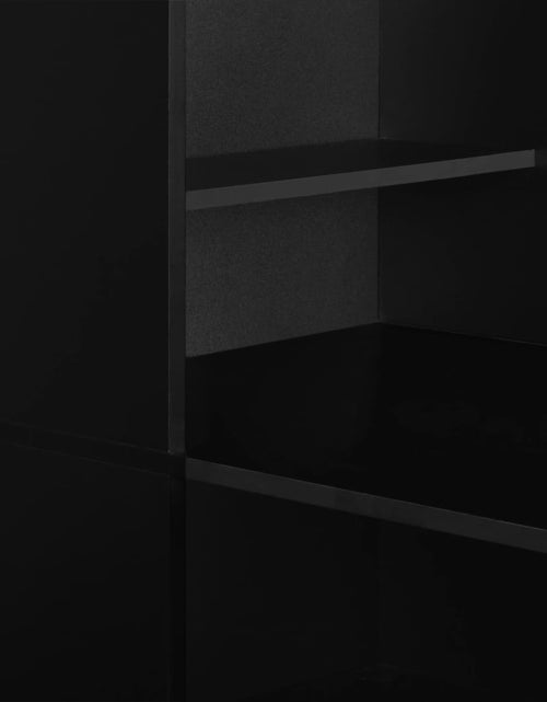 Загрузите изображение в средство просмотра галереи, Masă de bar cu dulap, negru, 115 x 59 x 200 cm - Lando

