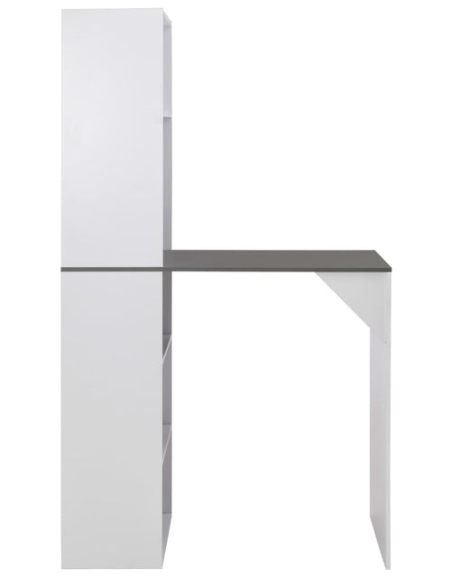 Загрузите изображение в средство просмотра галереи, Masă de bar cu dulap, alb, 115 x 59 x 200 cm - Lando
