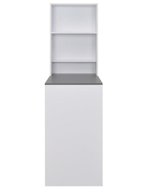 Încărcați imaginea în vizualizatorul Galerie, Masă de bar cu dulap, alb, 115 x 59 x 200 cm - Lando
