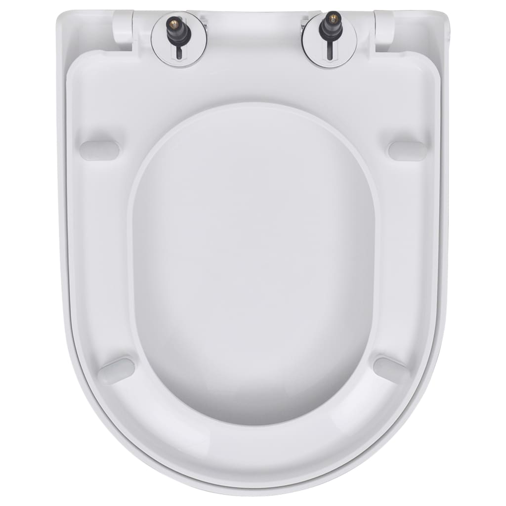 Capace WC cu închidere silențioasă, 2 buc., alb, plastic Lando - Lando