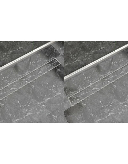 Загрузите изображение в средство просмотра галереи, Rigolă de duș liniară, 2 buc., 1030x140 mm, oțel inoxidabil Lando - Lando
