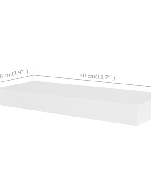 Загрузите изображение в средство просмотра галереи, Rafturi de perete, 4 buc., alb, 40 cm - Lando

