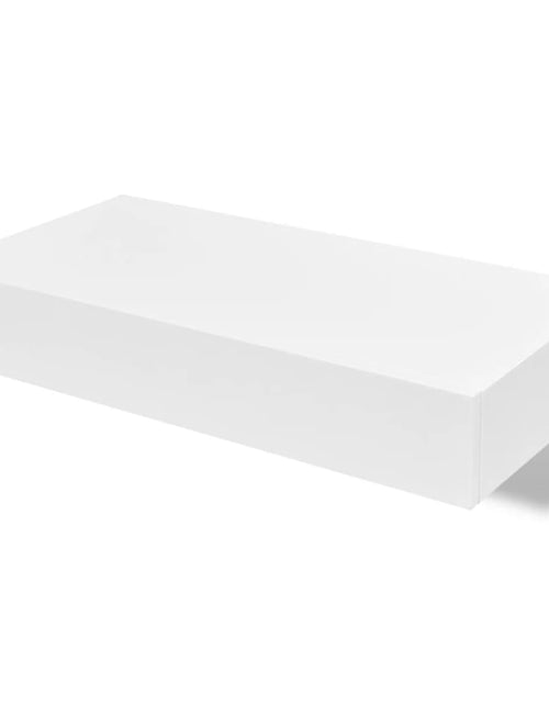 Загрузите изображение в средство просмотра галереи, Rafturi de perete suspendate cu sertare, 2 buc., alb, 48 cm - Lando
