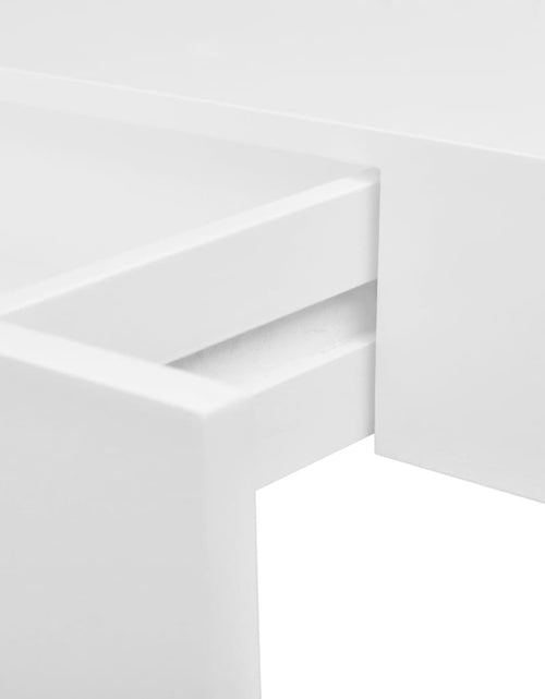 Încărcați imaginea în vizualizatorul Galerie, Rafturi de perete suspendate cu sertare, 2 buc., alb, 48 cm - Lando

