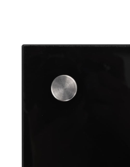 Încărcați imaginea în vizualizatorul Galerie, Panou antistropi de bucătărie, negru 80x50 cm sticlă securizată - Lando
