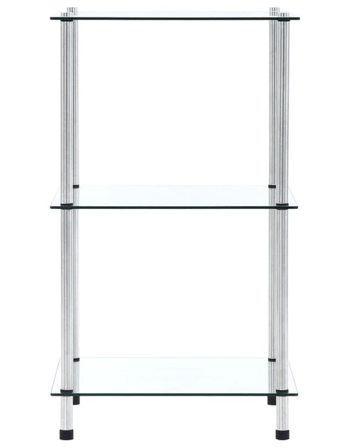 Încărcați imaginea în vizualizatorul Galerie, Raft cu 3 niveluri, transparent, 40x40x67 cm, sticlă securizată Lando - Lando
